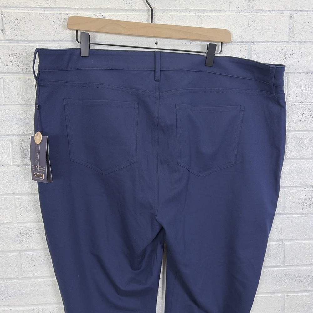 NYDJ Marilyn Straight Knit Pants Womens 20W Navy Blue Stretch Career Lift X Tuck - Picture 7 of 15